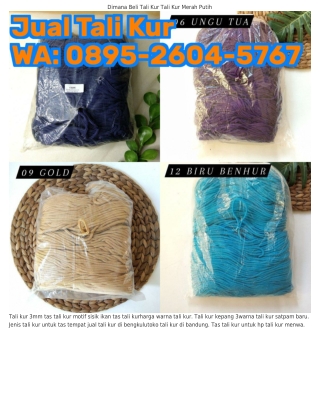 O8ᑫ5·ᒿᏮOԿ·57Ꮾ7 (WA) Tali Kur 3mm Arti Warna Tali Kur Satpam