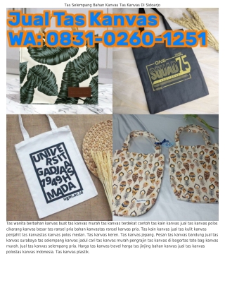 0831-02Ϭ0-1251 (WA) Tas Bahan Kanvas Tas Kanvas Laminasi