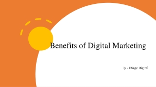 Benefits of Digital Marketing