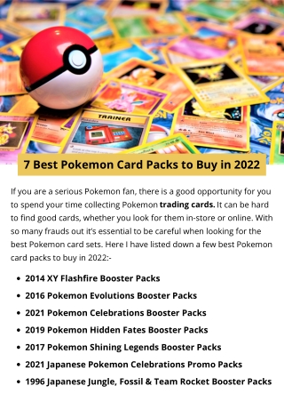 7 Best Pokemon Card Packs to Buy in 2022