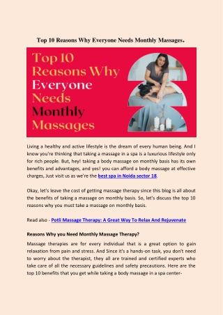 Top 10 Reasons Why Everyone Needs Monthly Massages (1)