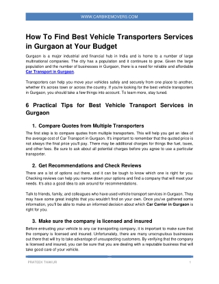 How To Find Best Vehicle Transporters Services in Gurgaon at Your Budget.._ (1)
