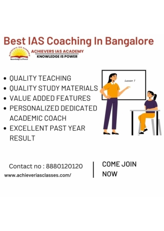 Best IAS Coaching  In Bangalore Achievers IAS Academy