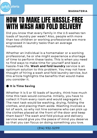 How to Make Life Hassle-Free with Wash and Fold Delivery (1)