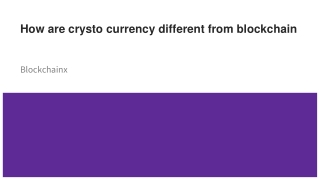 How are crysto currency different from blockchain15