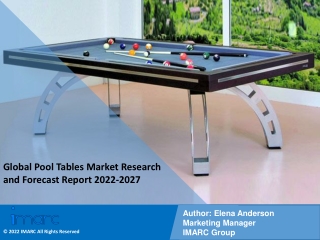 Pool Tables Market PDF: Industry Overview, Growth Rate and Forecast 2022-27