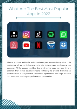 What Are The Best Most Popular Apps In 2022