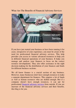 Benefits of Working With a Financial Advisor