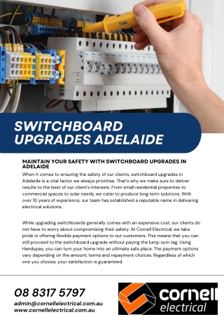 Switchboard Upgrades Adelaide