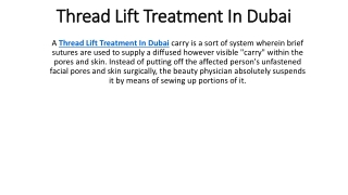 thread lift treatment in dubai