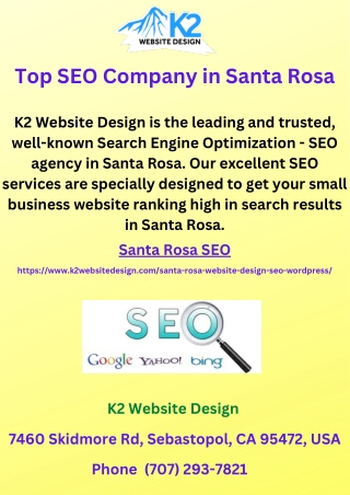 Top SEO Company in Santa Rosa