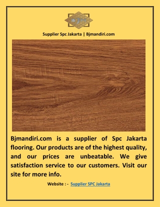 Supplier Spc Jakarta | Bjmandiri.com