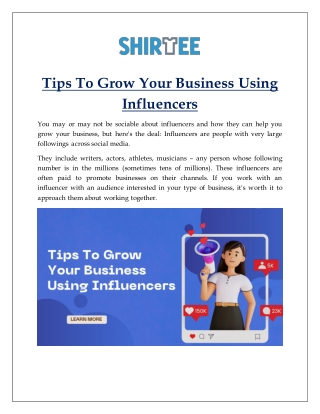 Tips To Grow Your Business Using Influencers