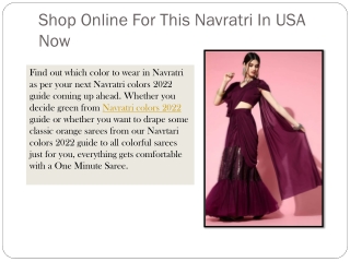 Shop Online For This Navratri In USA Now