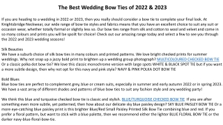 The Best Wedding Bow Ties of 2022 & 2023