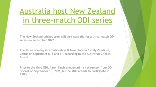 Online Matches & Highlights for the New Zealand Tour of Australia 2022 - SonyLIV