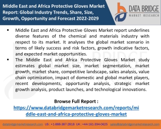 Middle East And Africa Protective Gloves Market Global Outlook 2022