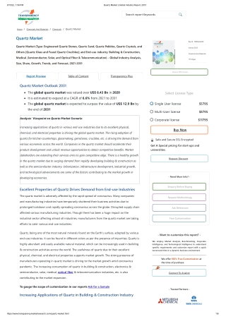 Quartz Market _ Global Industry Report, 2031