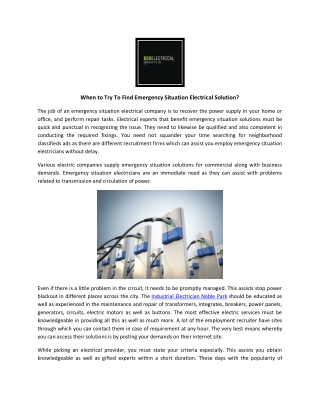 Commercial & Industrial Electrician Noble Park | Generator Supply