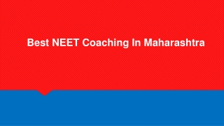 Best NEET Coaching In Maharashtra