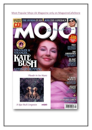 Most Popular Mojo Uk Magazine only on MagazineCafeStore