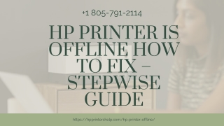 Hp Printer Offline How Can I Get Back Online? 1-8057912114 Hp Printer Helpline