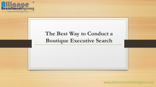 Boutique Executive Search Firm For Hire