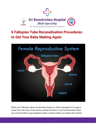 Fallopian tube recanalisation.