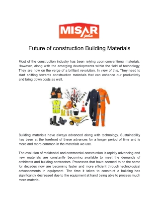 Future of construction Building Materials