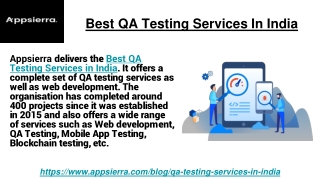 Best QA Testing Services In India