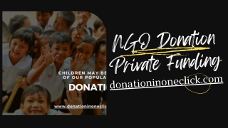 Donation || NGO Donation || Private Funding || Donate to NGO || Online Donation
