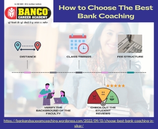 How to Choose The Best Bank Coaching In Sikar For Quick Selection?