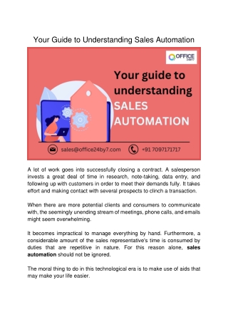 Your Guide to Understanding Sales Automation