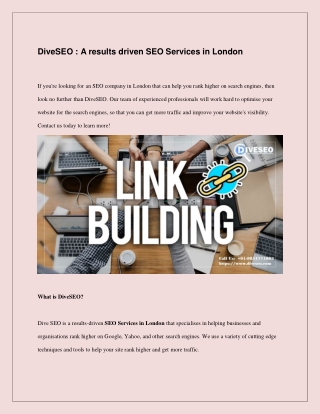 DiveSEO _ A results driven SEO Services in London