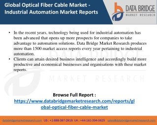 Global Optical Fiber Cable Market