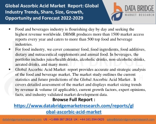 Ascorbic Acid Market Size, Share, Trends, Forecast 2028