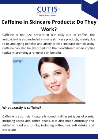 Caffeine in Skincare Products: Do They Work?