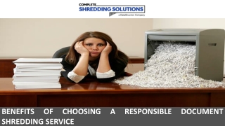 Benefits of Choosing a Responsible Document Shredding Service