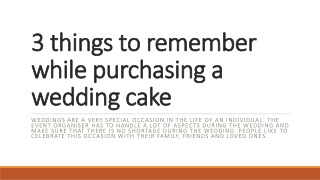 3 things to remember while purchasing a wedding