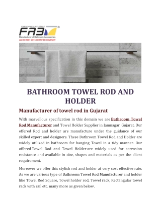BATHROOM TOWEL ROD