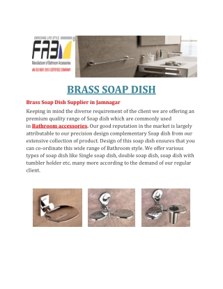 BRASS SOAP DISH