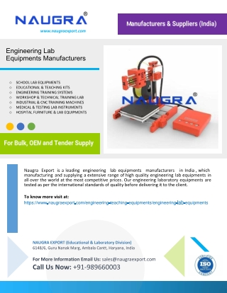 Engineering Lab Equipments Manufacturers