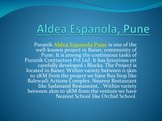 Aldea Espanola Pune