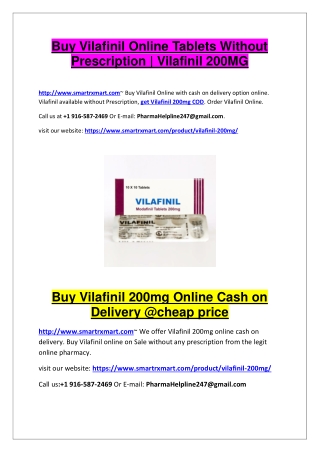 Order Vilafinil 200MG Online Overnight | Cheap Vilafinil COD USA