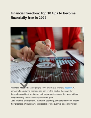 Financial freedom: Top 10 tips to become financially free in 2022