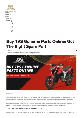 TVS PARTS ONLINE