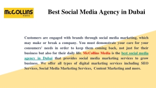 Best Social Media Agency in Dubai