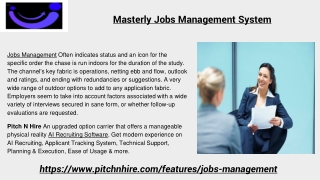 Masterly Jobs Management System
