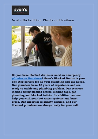 Your Efficient Blocked Drains Plumber in Northcote