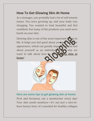 How To Get Glowing Skin At Home